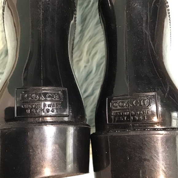 SOLD Coach Tall Rain Boots size 8 - Picture 4 of 5